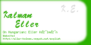 kalman eller business card